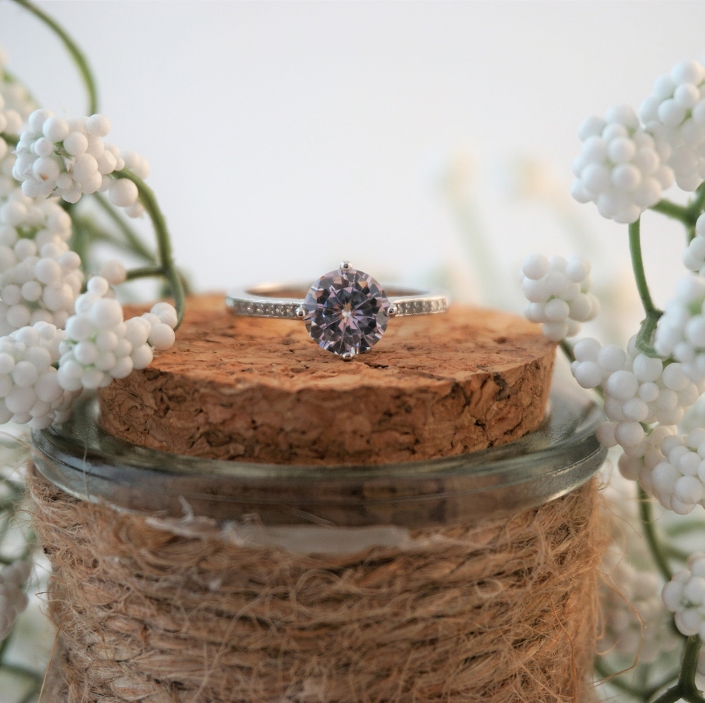 925 Sterling Silver Engagement Ring